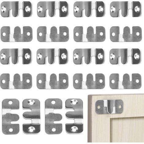 Lot de 20 crochets de suspension pour cadre photo imbriqués, poids lourd, crochets de suspension de meubles pour la maison, le bureau, l'image (1/5)