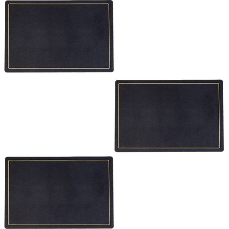 Set De Table - Cuir Impermeable Lavable - Pour Salle A Manger Cuisine - Lot De 3 (1/5)