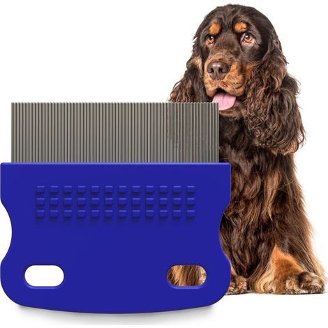 Peigne anti-taches pour chiens - Peigne à dents extra fines qui enlève doucement et efficacement les croûtes, mucus et crasse autour de l'oeil de votre Shih Tzu ou maltais (1/5)
