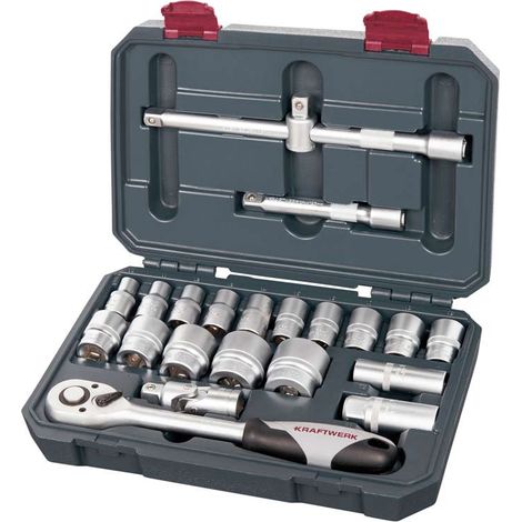 Coffret de clés à douilles ½ Kraftwerk (22 pièces) (1/3)