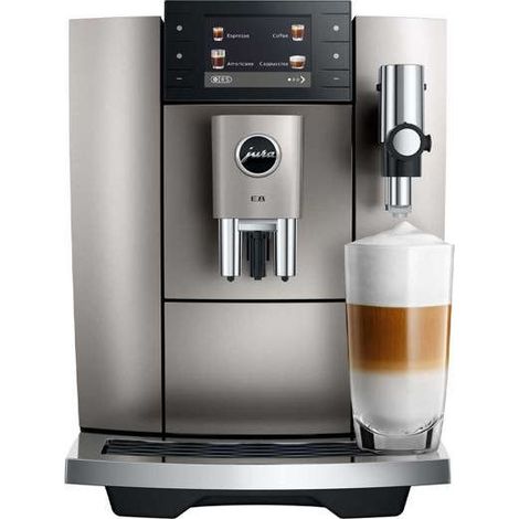 Machine à café automatique - JURA - E8 Midnight Silver - Gris - Réservoir 1,9 L - 15 Bar