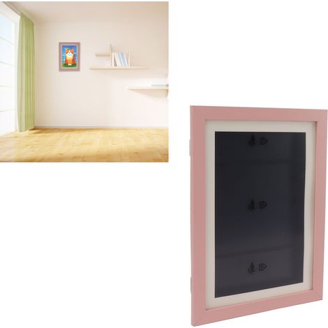 Cadre photo magnétique pliable à couvercle rabattable KidsArtFrame pour enfants, pouvant contenir des photos roses. (1/5)