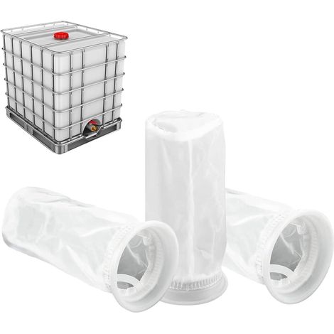 Set di 3 cartucce filtranti con coperchio lavabile - Per serbatoi d'acqua, filtrazione altamente efficiente delle impurità - Per agricoltura e orticoltura (1/5)