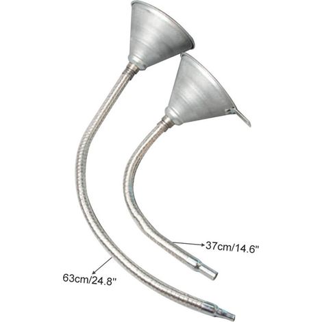 63cm flexible metal funnel for emergency refueling in cars and motorcycles (1/4)