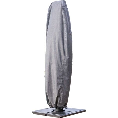 Hesperide – Housse de protection pour parasol décentré – Polyester traité déperlant – Aérations pour éviter l'humidité – Cordon de serrage inclus