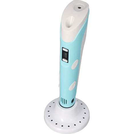 Kit de stylo d'impression 3D en ABS, support ergonomique, consommables d'impression PLA 3 couleurs, 5 V CC, bleu. (1/5)