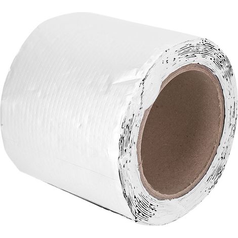 Ruban adhésif résistant et imperméable en feuille d'aluminium 10 x 500 cm pour la réparation des fissures et fuites de toitures et de murs. Feuille d'aluminium à carreaux.