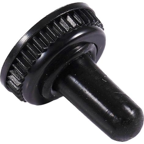 10 x Wasserdichte Kippschalterkappen aus schwarzem Gummi, 6 mm Durchmesser