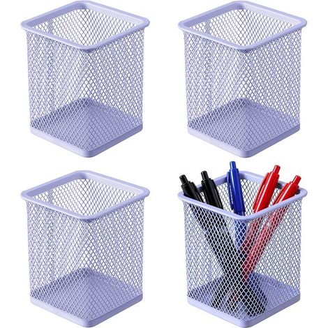 Portalápices (paquete de 4), Organizador de escritorio multifuncional, Bandeja para bolígrafos, Práctico, espacioso y versátil, 7 x 9,5 cm (1/5)