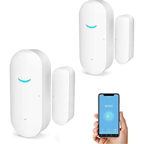 Capteurs de porte et de fenêtre WiFi, alarme intelligente Tuya avec notification gratuite, contrôle d'application, système d'alarme de sécurité domestique, aucun concentrateur nécessaire, adapté à Ale (1/5)