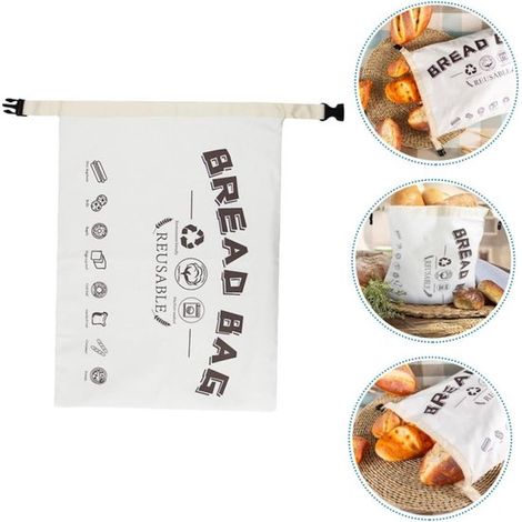 Sacs à pain pour emballer le pain - Sacs de conservation réutilisables pour boulangeries et usage domestique - pour toasts, biscuits, pâtisseries (1/5)