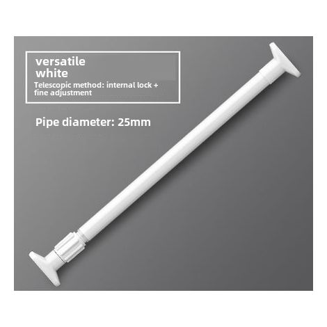 Barra telescópica para cortina de ducha, no requiere taladro, 50-80 cm - Barra de ducha extensible de hierro resistente para baño (1/5)