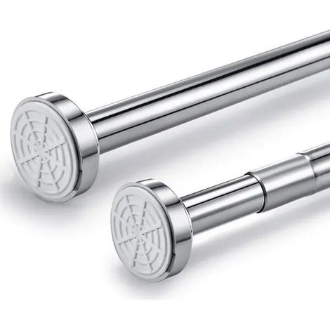 Barre de douche télescopique réglable, acier inoxydable, argent, 85–140 cm (1/4)