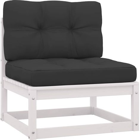 Canapé d'angle de jardin  Sofa Banquette de jardin coussins anthracite Bois de pin massif 78461 (1/5)