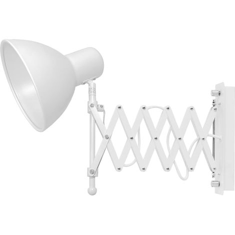 Verstellbare Wandlampe HARMONY in Weiß ausziehbar E27