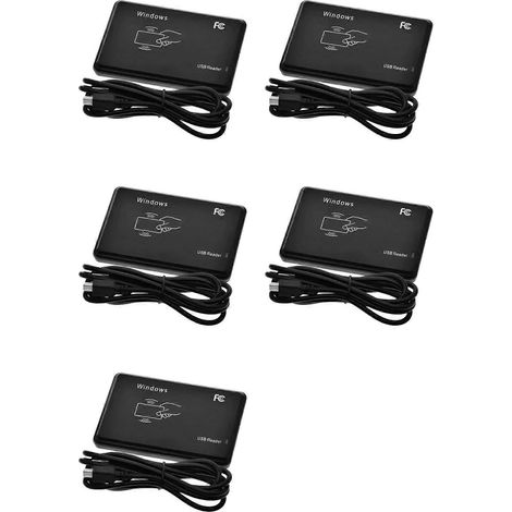 Lecteur RFID USB 5X 125 kHz EM4100 ID, lecteur de cartes à puce sans contact, compatible avec les systèmes Windows (TK4100). (1/5)