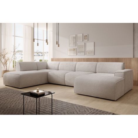 AX LIVING XXL Sofa U Form Didim Bronze 378cm breit modern & großzügig L
