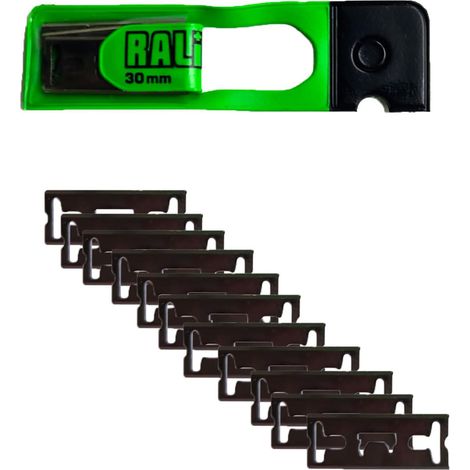 Set de 10 lames chrome originales 30 mm pour rabots RALI guillaume G30, G03, B30 et Pocket (1/4)