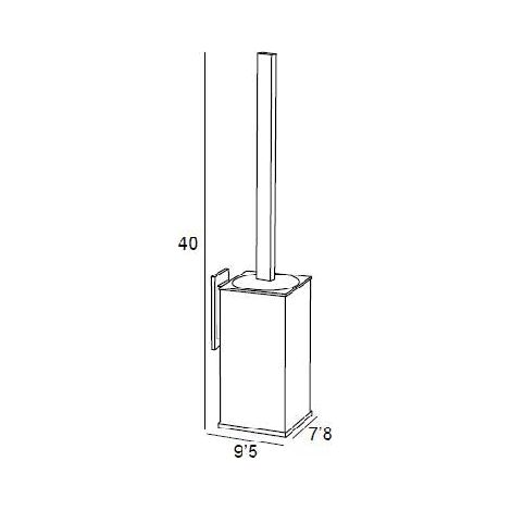 MANILLONS TORRENT 06967013 Escobillero Pared Adhesivo Cromo/Blanco Mate - ref: 06967013
