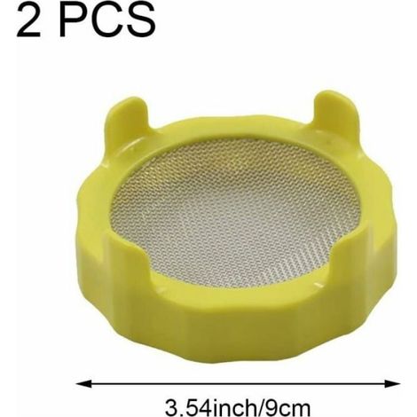 Couvercles de germination - - 2 pièces - Écran en acier inoxydable - Pour bocaux à large bouche - Plastique ABS (1/4)