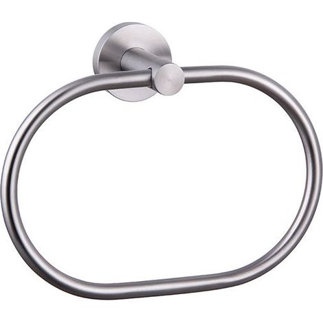 Anneau Porte-Serviettes, Porte-Serviettes Rond, Porte-Serviettes En Acier Inoxydable Chromé De Style Moderne 304 Pour Salle De Bain, Cuisine, Terrasse (Brossé 180 X 71 X 199) (1/5)