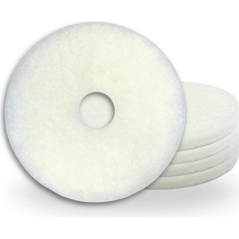Pad blanc pour monobrosse Ø 406 - 1 boîte de 5 - Harmony Béton