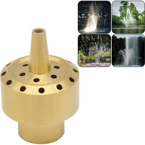 Hooshing Têtes de buse de fontaine 1,27 cm DN15 Colonne en laiton pour dispersion poreuse de l'eau Buses de pulvérisation d'eau pour jardin, bassin et piscine