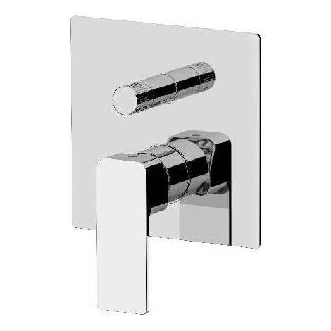 MISCELATORE INCASSO DOCCIA CON DEVIATORE A VITONE ICON Misura: Visual Inox