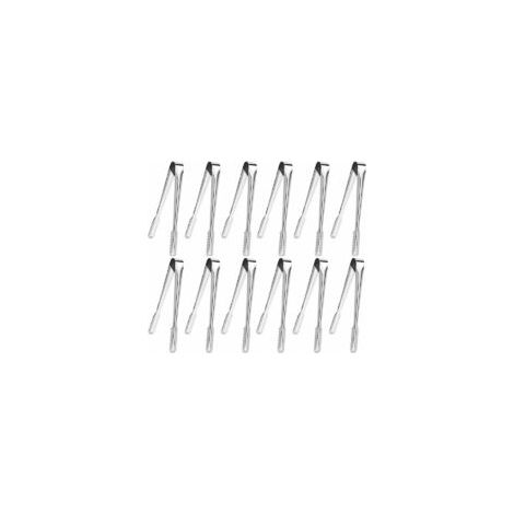 12 Pcs Pince Bonbon, Pince a Sucre Glace, Inoxydable Pince, pour Glace, Sucre, Biscuit, Bar, Buffet, Grill Bar Cuisine et Plus (1/5)