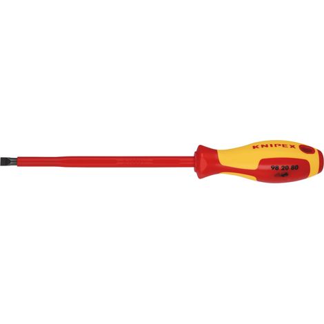 Draper 18797 KNIPEX 98 20 80 VDE Insulated Slotted Screwdriver, 8.0 x 175mm