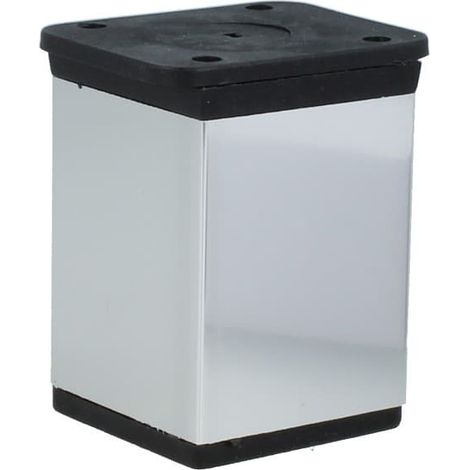 Ersatz Möbelfuß Aluminiumfuß Sofafuß Höhenverstellbar Kommodenfüße Chrom 60mm (1/4)
