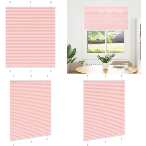 vidaXL Store plissé rose 110x100 cm largeur du tissu 109,4cm polyester (1/5)
