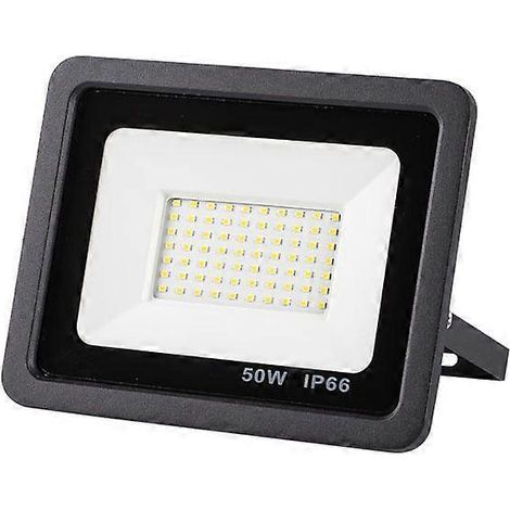 Projecteur LED 50 W, 5000 lm, projecteur de sécurité extérieur haute luminosité, projecteur LED blanc chaud 3000 K, étanche IP66 (1/2)
