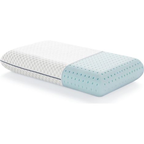 Oreiller à Mémoire de Forme 40x60 cm – Infusé de Gel Rafraîchissant – Coussin Respirant – Housse Lavable – Oreiller Memoire Forme, White (1/5)