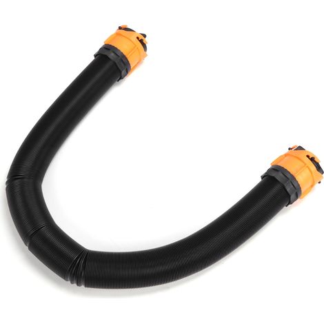 Kit tuyau évacuation 4,5m flexible vidange camping-car avec raccord pivotant coude translucide bouchons stockage accessoires caravane (1/5)