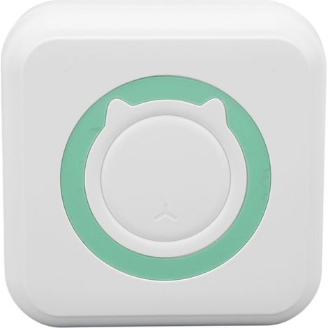 Imprimante photo portable, contrôle par application, impression sans encre pour photos noir et blanc, étiquettes et codes-barres, batterie intégrée, verte. (1/5)
