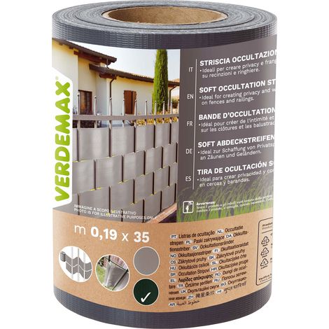 Telo di Occultazione Striscia Soft Verdemax 20x350 cm in PVC Resistente a UV Antracite (1/4)