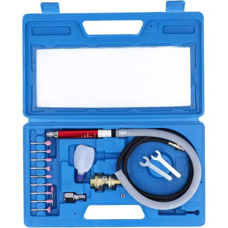 Micro Meuleuse Pneumatique à Air 1/8", 58000rpm Meuleuse à Crayon Pneumatique, Micro Meuleuses à Air, Kit D'outils de Polissage pour Nettoyage, Chanfreinage, Meulage, Gravure, Perçage (1/5)
