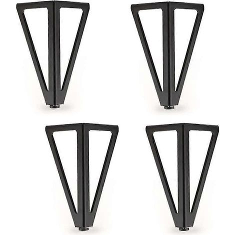 Pieds de meubles, pieds de table en épingle à cheveux, ensemble de 4 pieds de table, pieds de table en métal à monter soi-même, forte capacité de charge, durable, le meilleur choix (noir mat). (1/5)