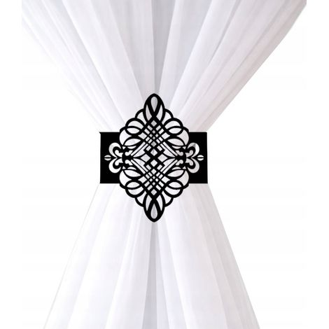 Z18 Elegante clip per tende decorative nere traforate