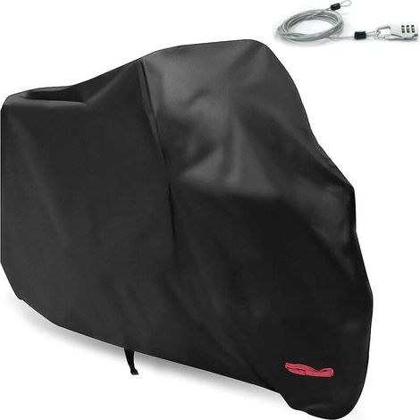 VURAHOME - Bâche de capot de moto, garage pliable de moto, Harley Davidson, Honda, veste intérieure et extérieure Suzuki (noir, XL (245x105x125 cm)) (1/5)