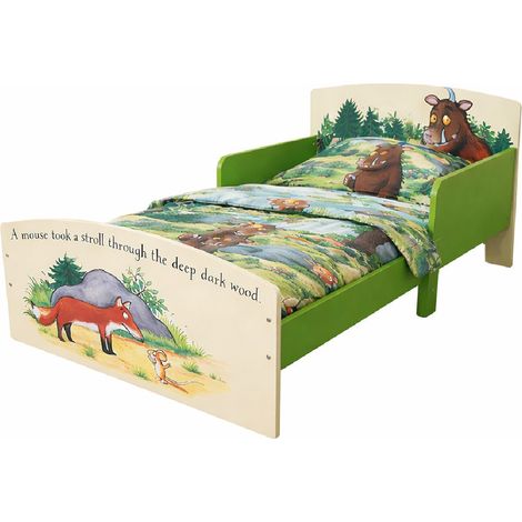Kids Gruffalo Toddler Bed Frame with Safety Rails - L144 x W74 x H59 cm - Assembly Required