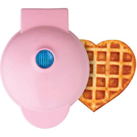 Gaufrier mini en forme de cœur, antiadhésif, de qualité alimentaire, pour gaufres, œufs et gâteaux, machine à petit-déjeuner pour la cuisine, prise américaine, 350 W (1/5)