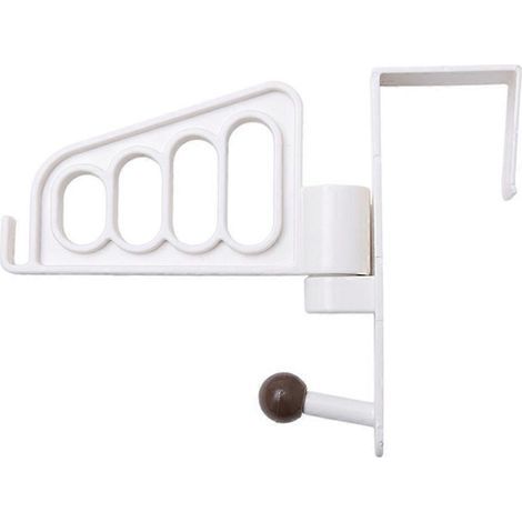 Robuster Türhaken für Kleidung und Hüte (weiß) – 17 x 13,5 cm – Weiß (1/4)