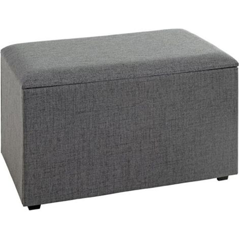 Coffre de Rangement Design "Lumyna" 65cm Gris (1/5)
