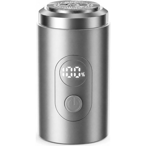 Rasoir électrique mini portable rechargeable USB C affichage numérique lame 6 feuilles aluminium voyage bricolage maison modèle 22209 (1/5)