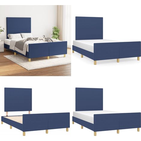 Giroletto senza Materasso Blu 120x190 cm in Tessuto - Letto con testiera - Materasso per letto