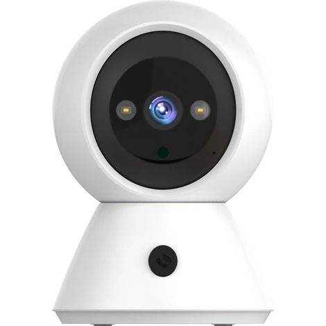 Caméra de sécurité sans fil 1080p, compatible 2,4 GHz et 5 GHz, pour intérieur : appel simplifié, vision nocturne, communication bidirectionnelle, détection de mouvement, alarme. (1/2)
