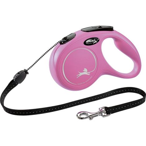 Correa para perro flexi New ClassicCord S 5mt rosa