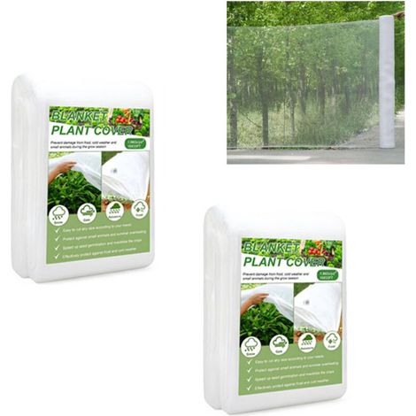 2PCS Bâche de protection contre le gel, filet anti-insectes, couverture pour légumes, idéale pour les serres et les potagers, 3 x 10 m (1/5)